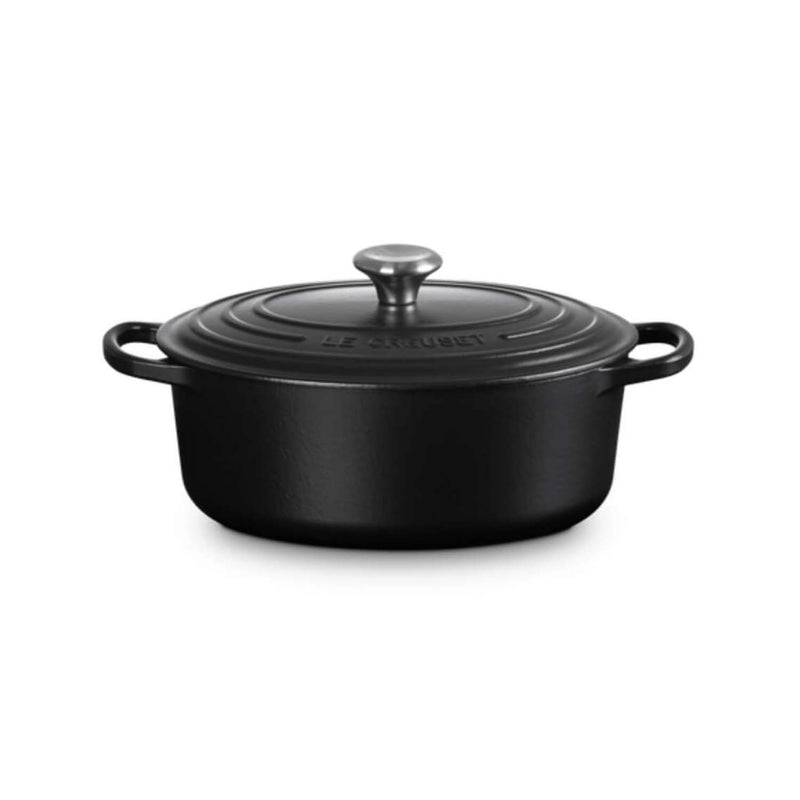 Le Creuset Signature Cast Iron 27cm Oval Casserole - Satin Black