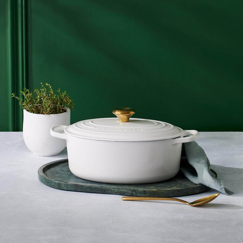 Le Creuset Signature Cast Iron 27cm Oval Casserole - White