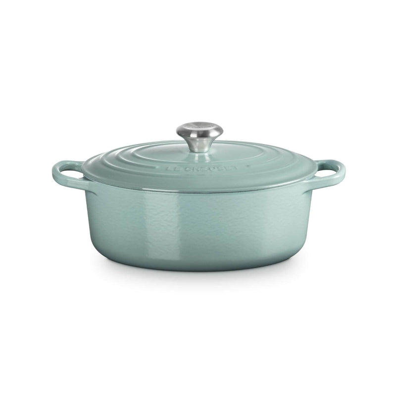 Le Creuset Signature 27cm Cast Iron Oval Casserole - Sea Salt