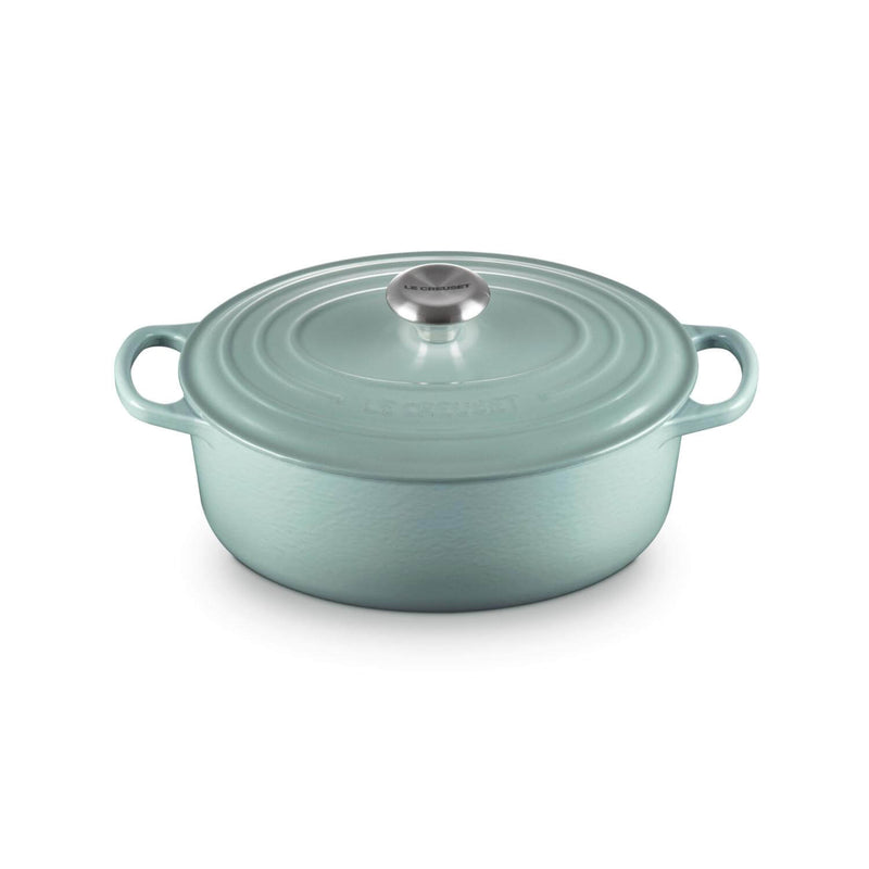 Le Creuset Signature 27cm Cast Iron Oval Casserole - Sea Salt