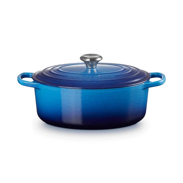 Le Creuset Signature Cast Iron 29cm Oval Casserole - Azure