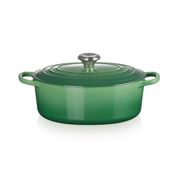 Le Creuset Signature Cast Iron 29cm Oval Casserole - Bamboo Green