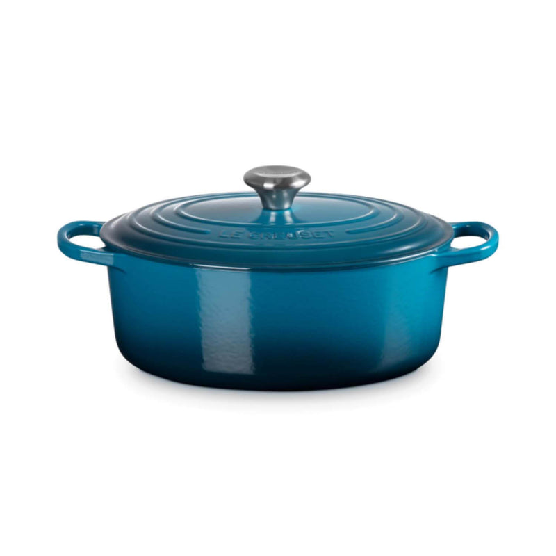 Le Creuset Signature Cast Iron 29cm Oval Casserole - Deep Teal