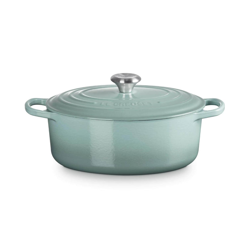 Le Creuset Signature 29cm Cast Iron Oval Casserole - Sea Salt