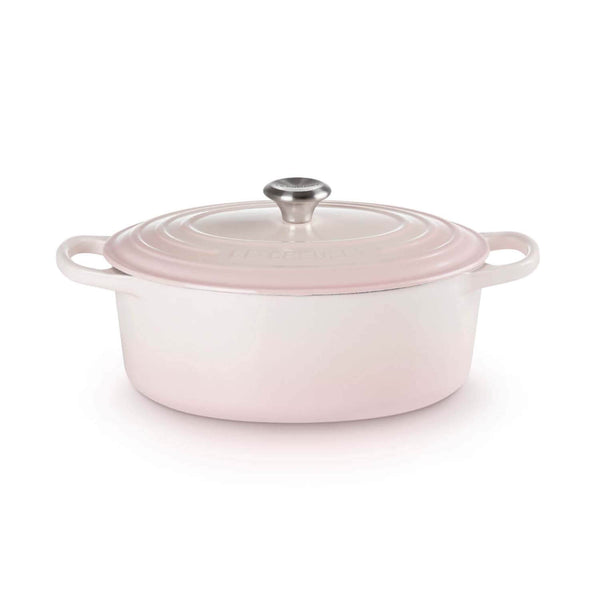 Le Creuset Signature Cast Iron 29cm Oval Casserole - Shell Pink