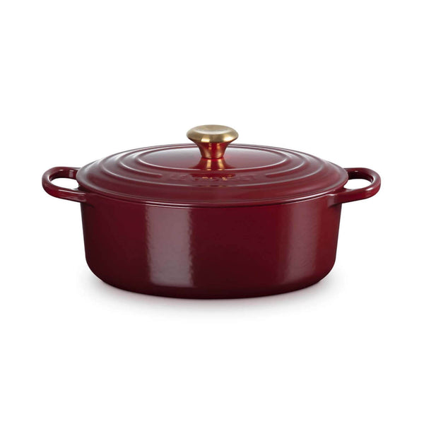 Le Creuset Signature Cast Iron 29cm Oval Casserole - Garnet