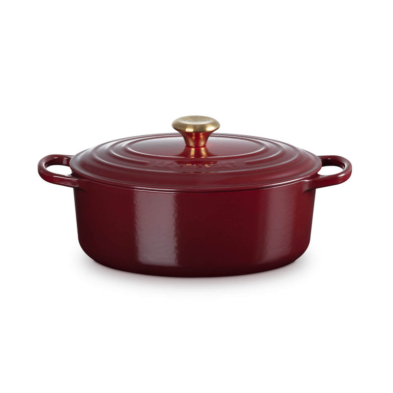 Le Creuset Signature Cast Iron 29cm Oval Casserole - Garnet