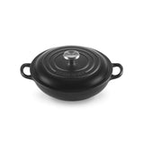 Le Creuset Signature Cast Iron 22cm Shallow Casserole - Satin Black