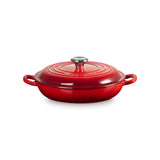 Le Creuset Signature Cast Iron 22cm Shallow Casserole - Cerise