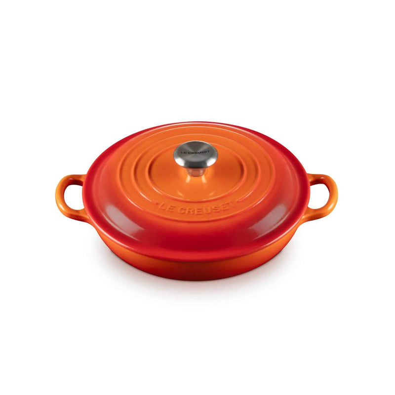 Le Creuset Signature Cast Iron 22cm Shallow Casserole - Volcanic