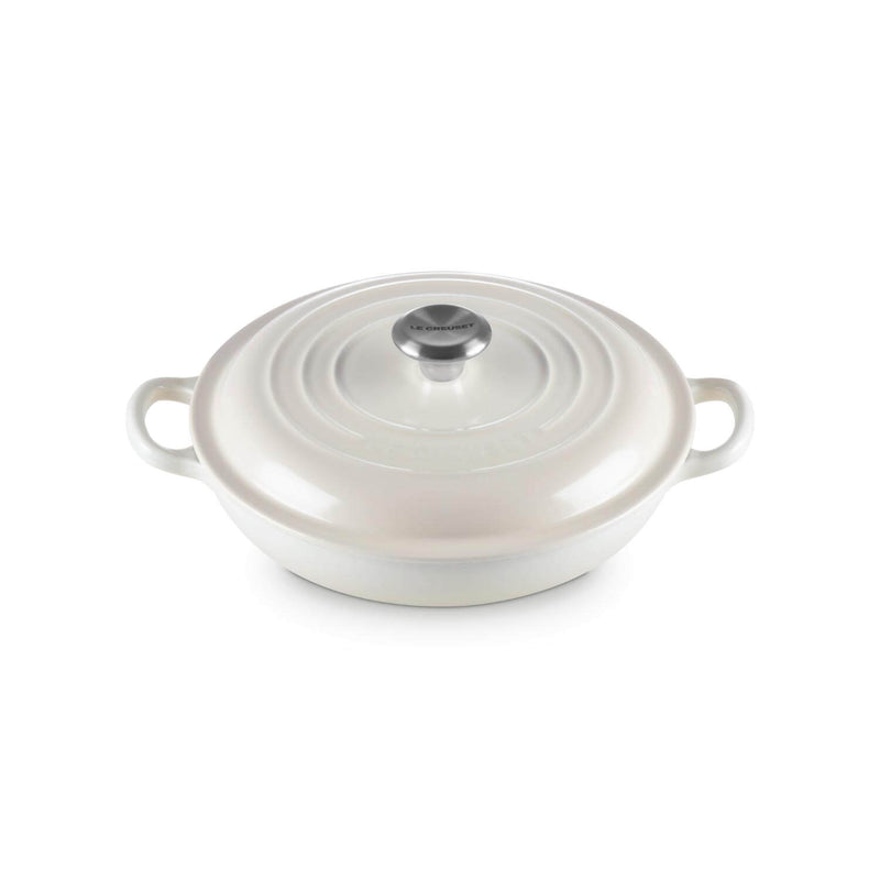 Le Creuset Signature Cast Iron 22cm Shallow Casserole - Meringue