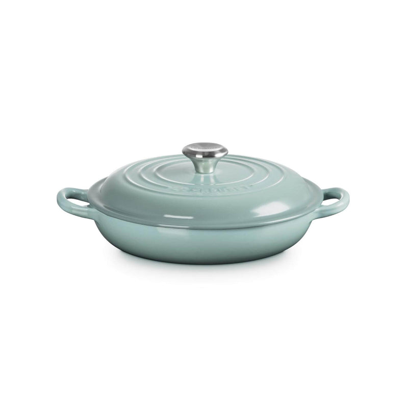 Le Creuset Signature Cast Iron 22cm Shallow Casserole - Sea Salt