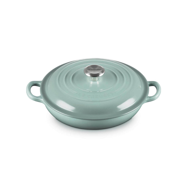 Le Creuset Signature Cast Iron 22cm Shallow Casserole - Sea Salt