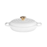 Le Creuset Signature Cast Iron 26cm Shallow Round Casserole - White