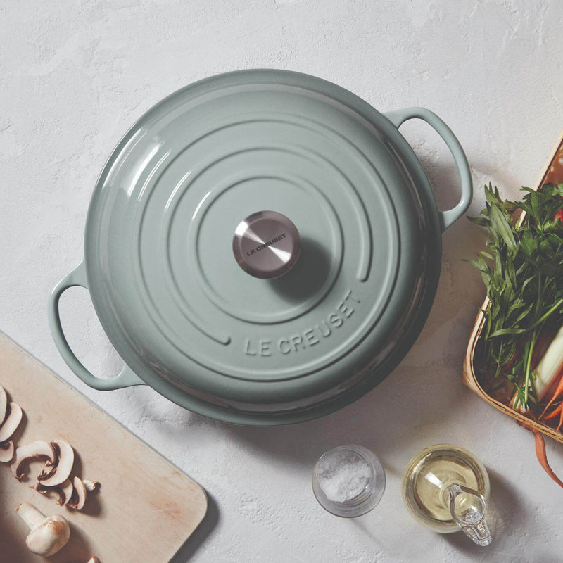 Le Creuset Signature Cast Iron 26cm Shallow Casserole - Sea Salt