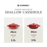 Le Creuset Signature Cast Iron 26cm Shallow Casserole - Sea Salt