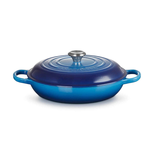 Le Creuset Signature Cast Iron 30cm Shallow Casserole - Azure