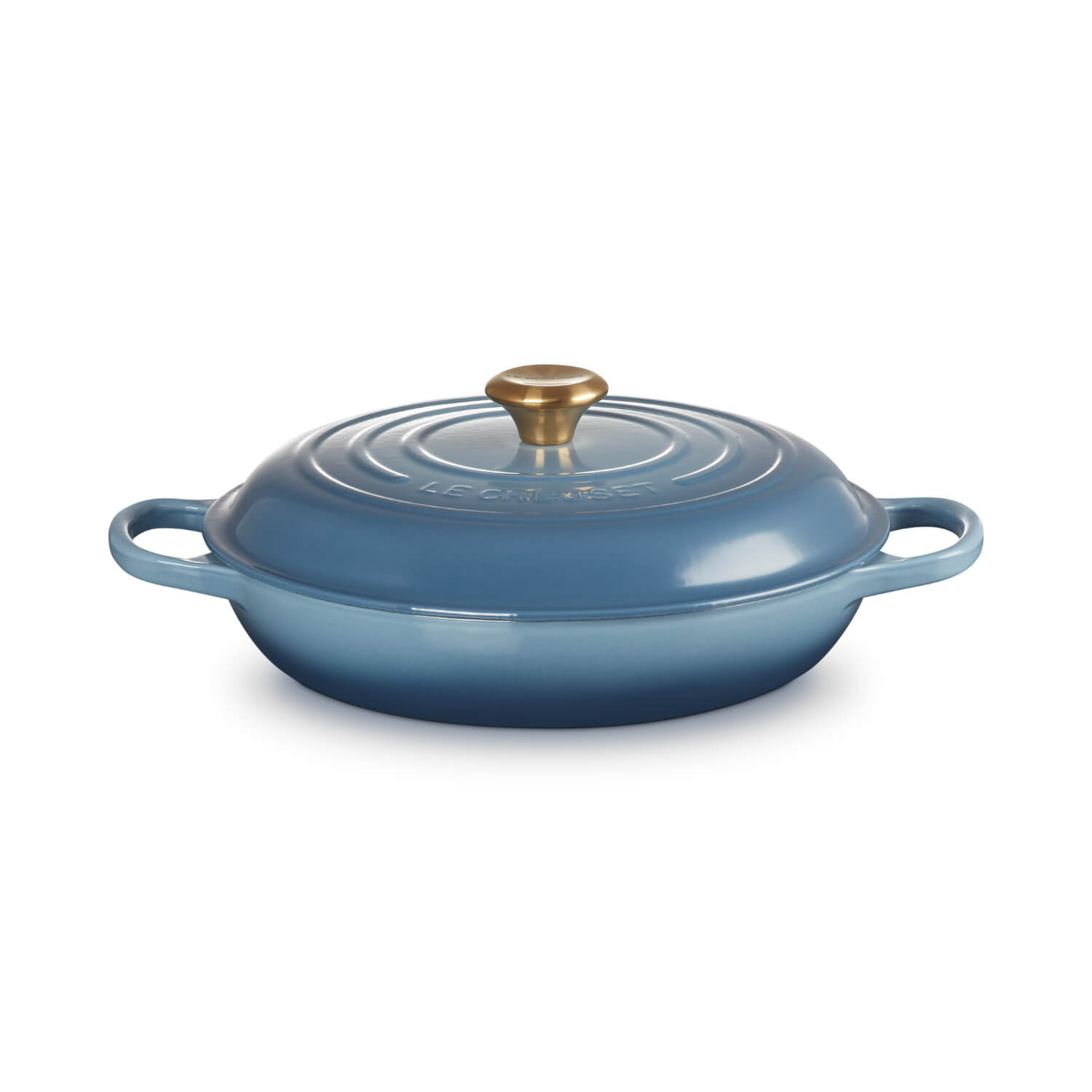 Buy Le Creuset | Signature 30cm Cast Iron Shallow Casserole - Chambray ...