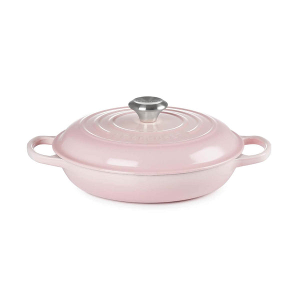 Le Creuset Signature Cast Iron 30cm Shallow Casserole - Shell Pink