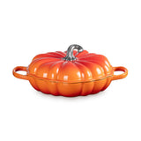 Le Creuset Halloween Signature Cast Iron 28cm Pumpkin Shallow Casserole - Volcanic