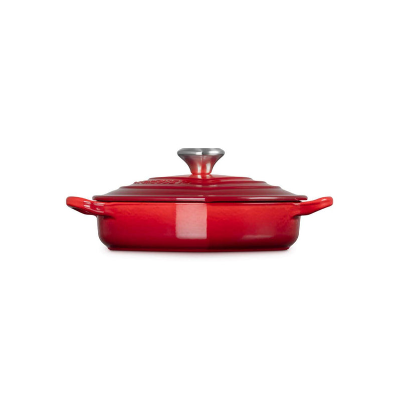 Le Creuset Cast Iron  Heart Shape Dish with Lid - Cerise