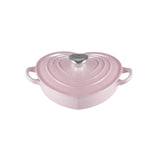 Le Creuset Cast Iron 20cm Heart Shape Dish with Lid - Shell Pink