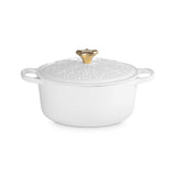 Le Creuset Signature 24cm Cast Iron Christmas Noel Casserole - Cotton