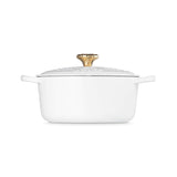 Le Creuset Signature Cast Iron 24cm Christmas Noel Casserole - Cotton