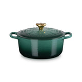 Le Creuset Signature 24cm Cast Iron Christmas Noel Casserole - Artichaut