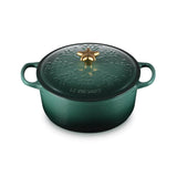 Le Creuset Signature 24cm Cast Iron Christmas Noel Casserole - Artichaut