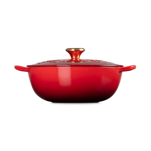 Le Creuset Holly Signature Cast Iron 26cm Soup Pot - Cerise