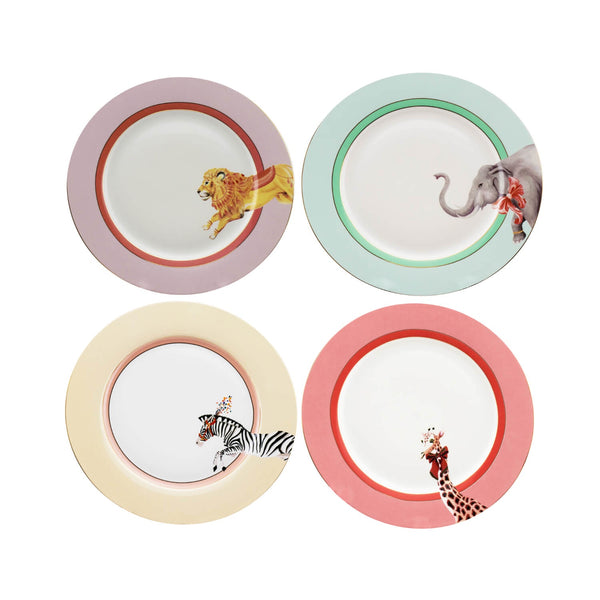 Yvonne Ellen 4-Piece Fine China Side Plates - Animal