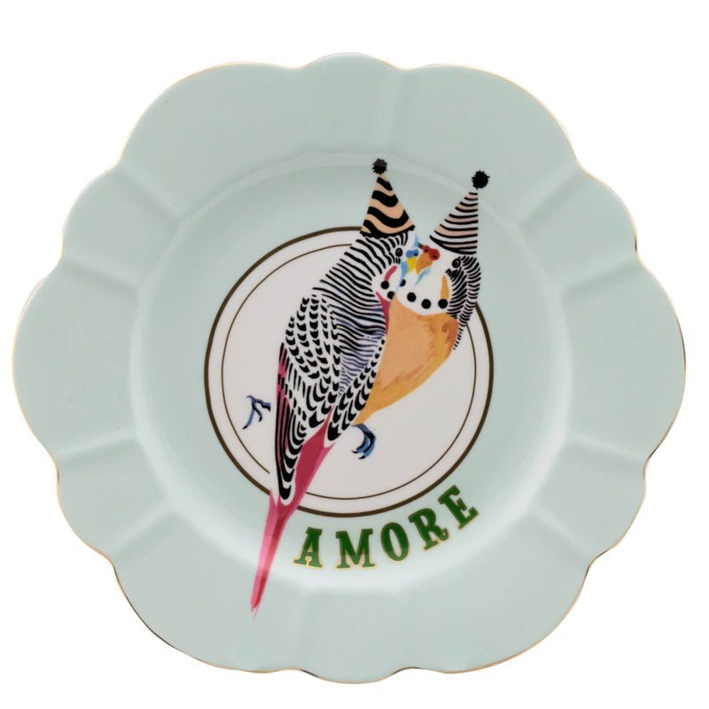 Yvonne Ellen 23cm Fine China Flower Plate - Parrots