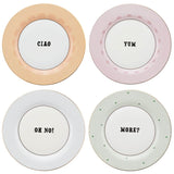 Yvonne Ellen 4-Piece Fine China Side Plates - Slogan