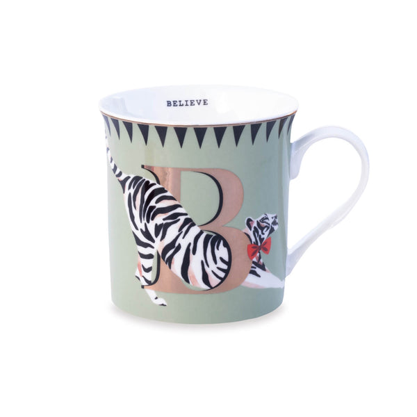 Yvonne Ellen Bone China 330ml Alphabet Mug - B