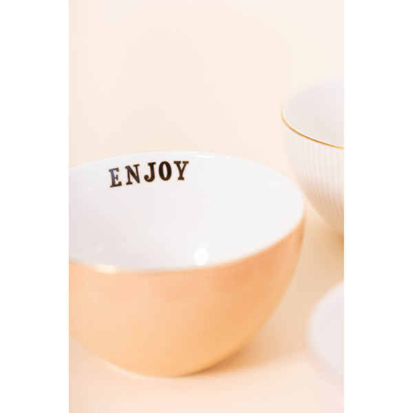 Yvonne Ellen 4-Piece Fine China Cereal Bowls - Slogan