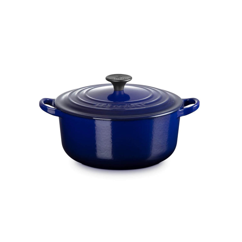 Le Creuset Signature 20cm Cast Iron Round Casserole - Indigo