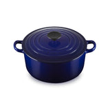 Le Creuset Signature 24cm Cast Iron Round Casserole - Indigo