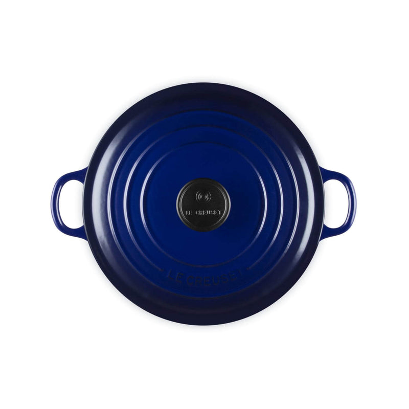 Le Creuset Signature 24cm Cast Iron Round Casserole - Indigo