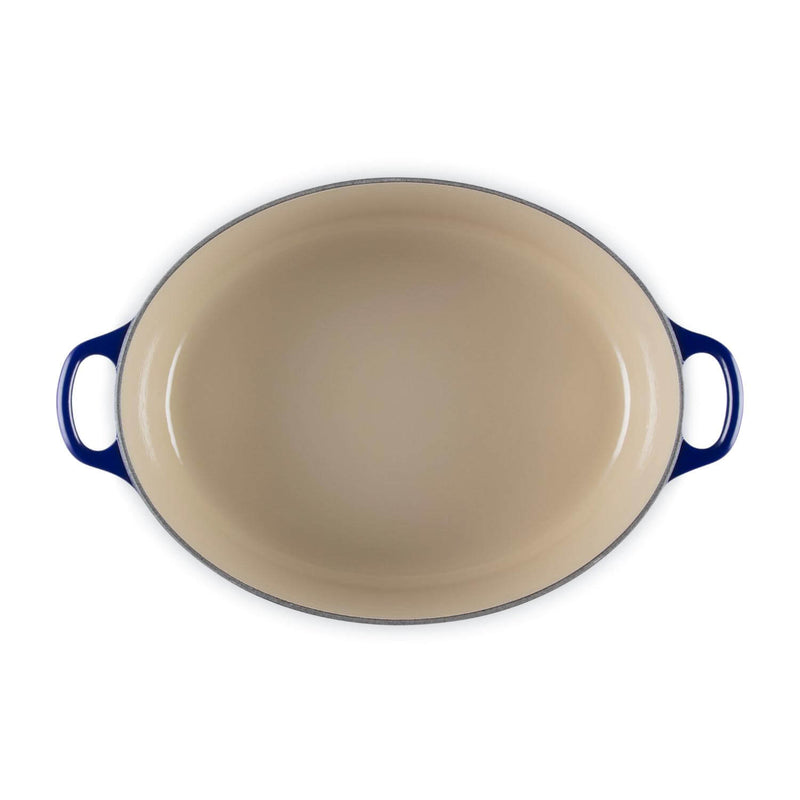 Le Creuset Signature 31cm Cast Iron Oval Casserole - Indigo