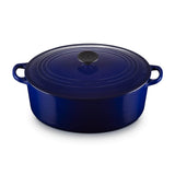 Le Creuset Signature 31cm Cast Iron Oval Casserole - Indigo