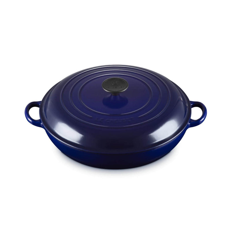 Le Creuset Signature 30cm Round Shallow Casserole - Indigo