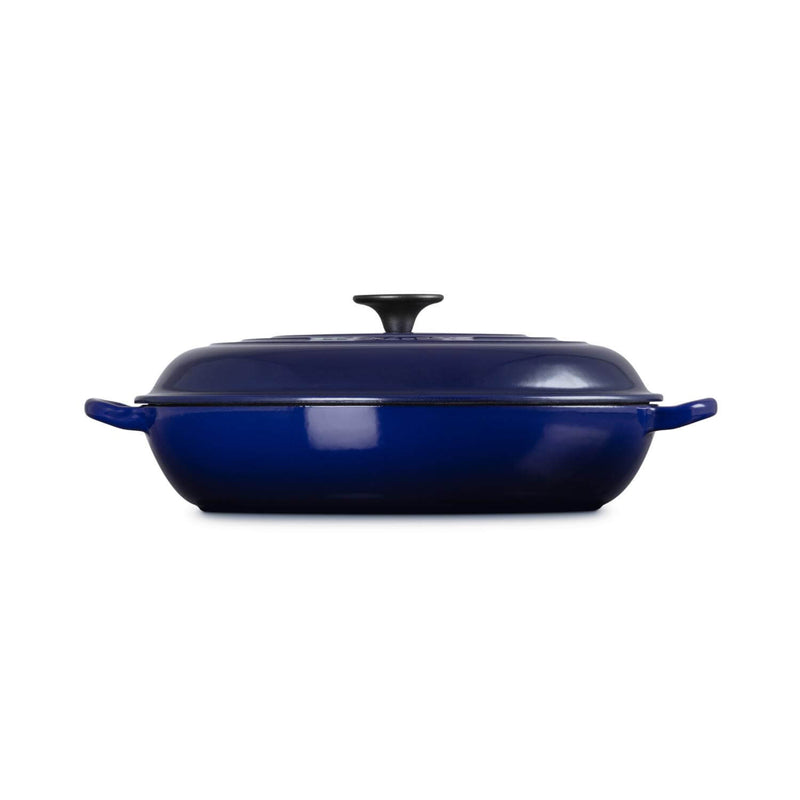 Le Creuset Signature 30cm Round Shallow Casserole - Indigo