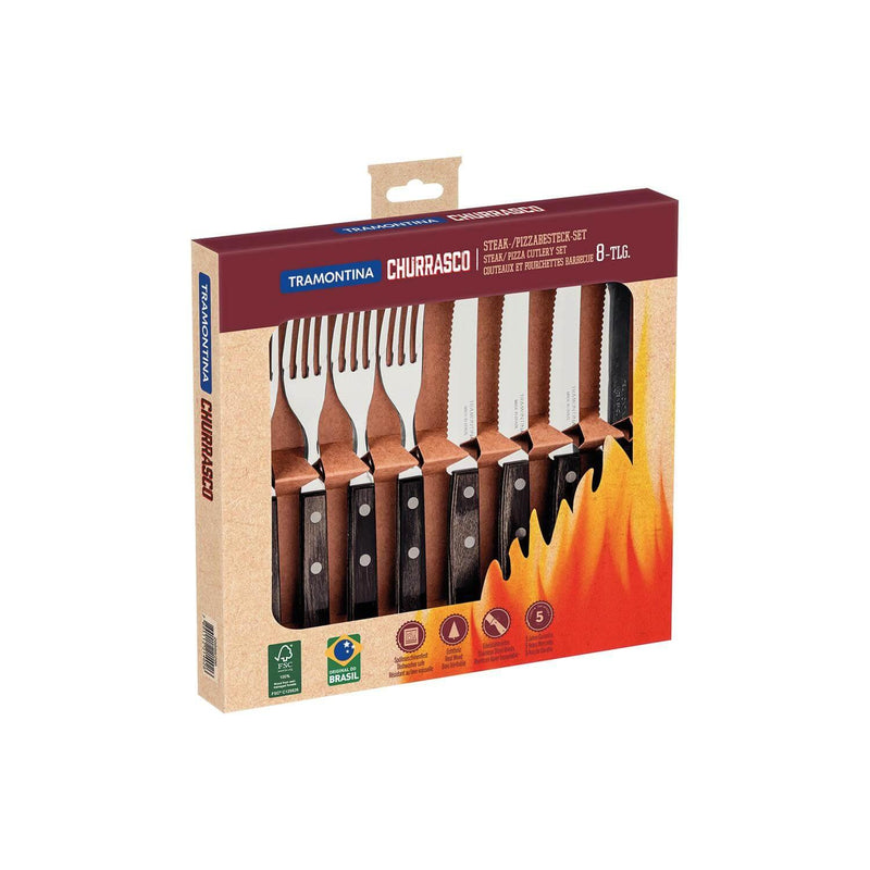 Tramontina Churrasco 8-Piece Steak Knife & Fork Set