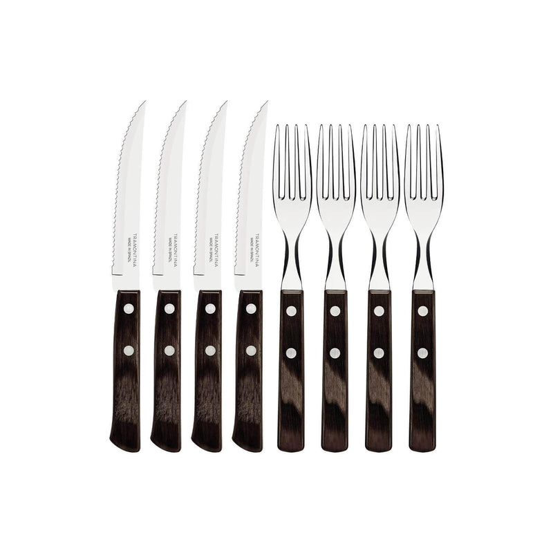 Tramontina Churrasco 8-Piece Steak Knife & Fork Set