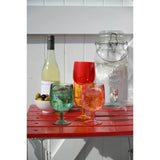 Navigate Strawberries & Cream Set of 4 Stacking Wine Glasses in Mixed Colours