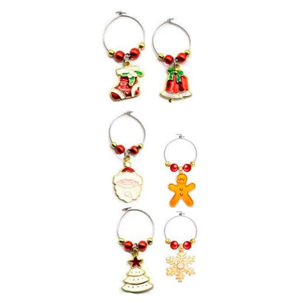 Eddingtons Festive Wine Charms - Set of 6