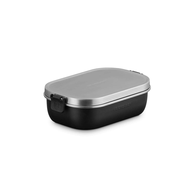 Le Creuset 'On The Go' Stainless Steel 900ml Rectangular Lunch Box - Satin Black