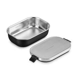 Le Creuset 'On The Go' Stainless Steel 900ml Rectangular Lunch Box - Satin Black