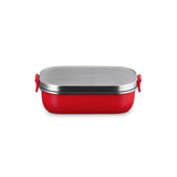 Le Creuset 'On The Go' Stainless Steel 900ml Rectangular Lunch Box - Cerise